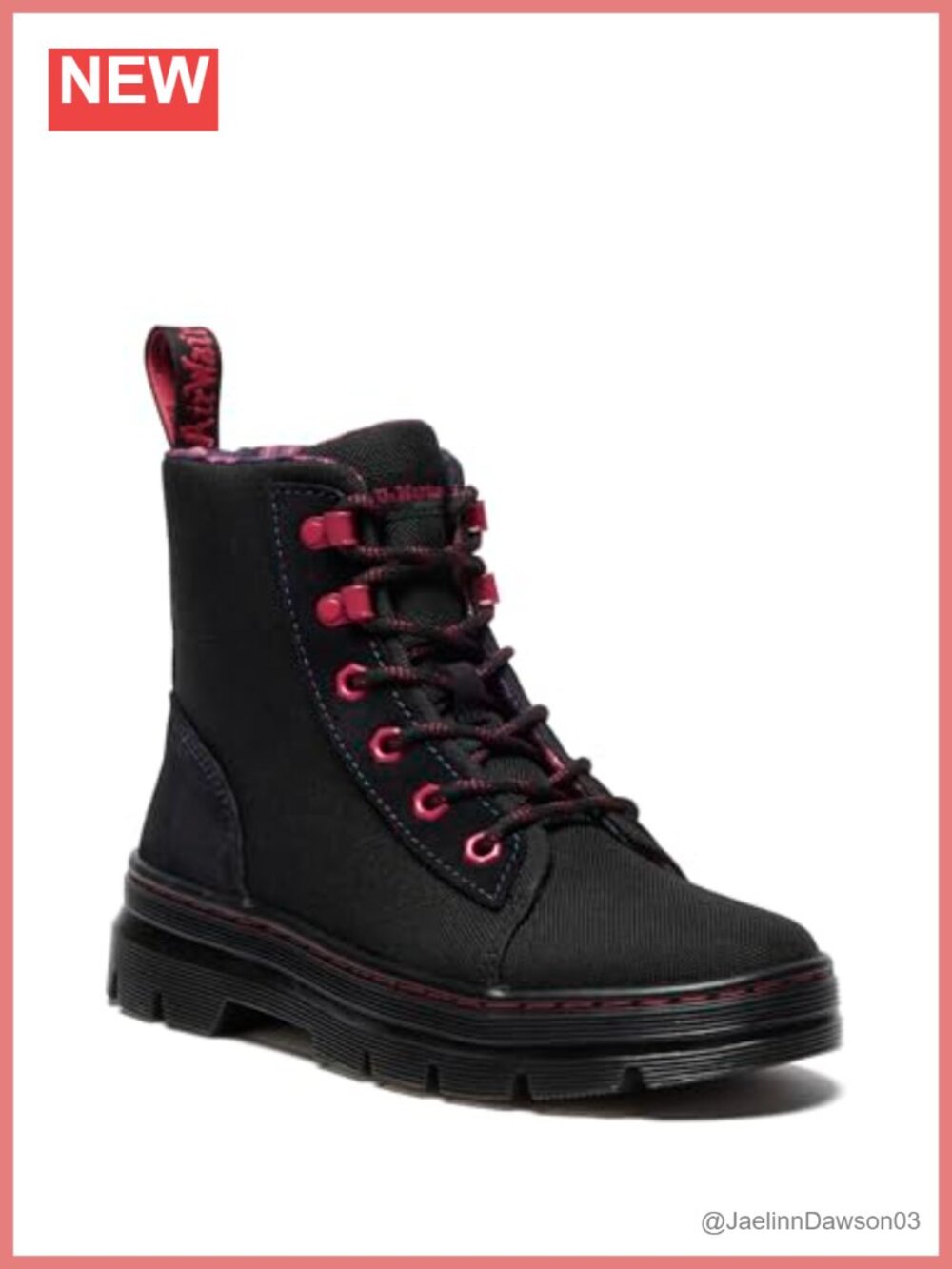 Dr. Martens Combs Combat Boots Wedge Heel Ankle Boots Lace Up Suede Women's